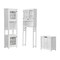 Alaterre Furniture Derby 5-Pc Bathroom Storage Set w/Over Toilet Shelf, Wall-Mnted  Cabinet, Hamper, Floor Cabinet, Hutch ANDE724789WH - alternate 1